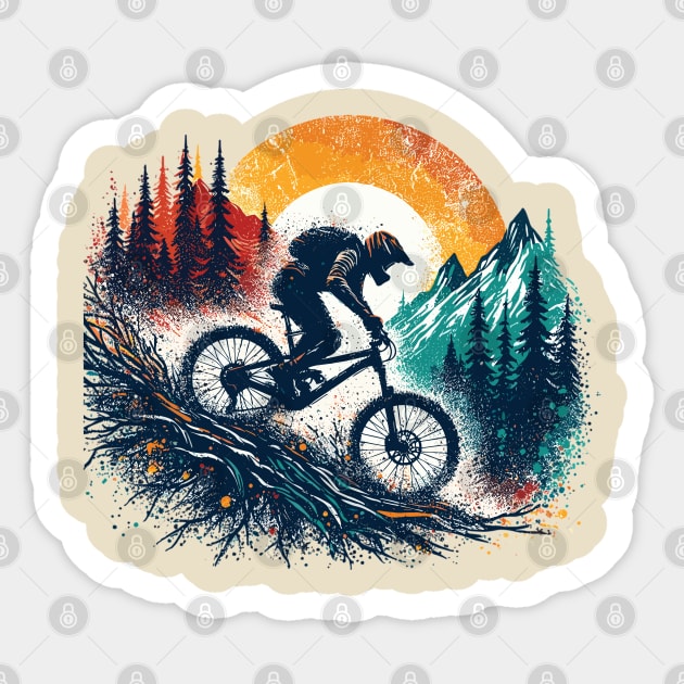 Mountain Biking Sticker by Vehicles-Art